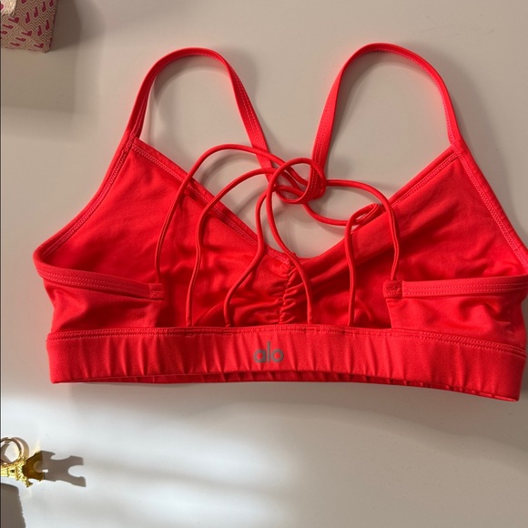 ALO Yoga Women's Red Strappy Bralette - Picture 6 of 8